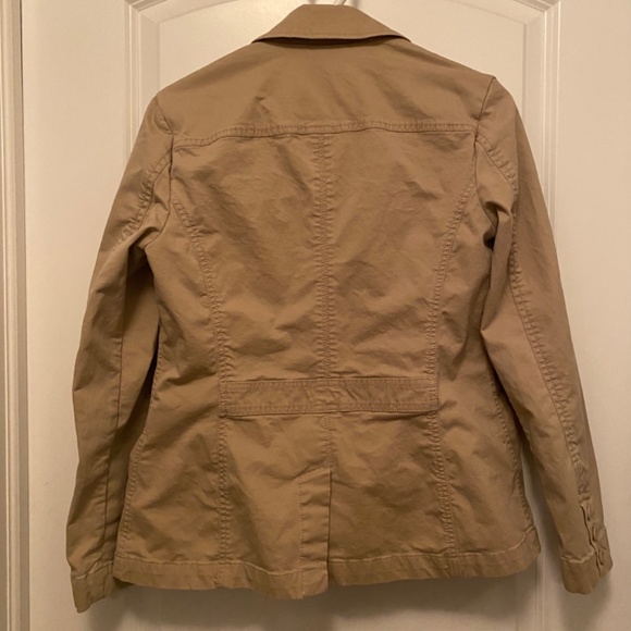 Eddie Bauer legs wash Stretch Tan Jacket, size 12 - Picture 3 of 4